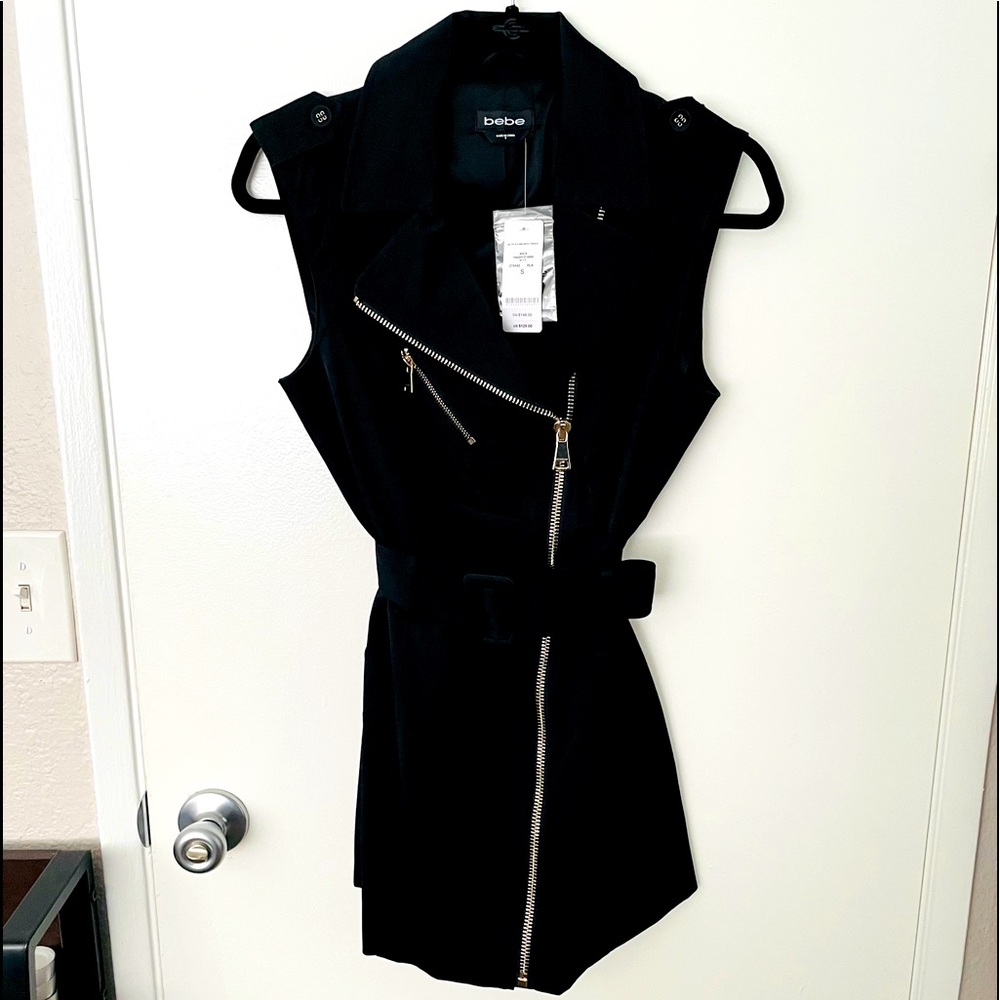 Bebe fit & flare Moto trench. Brand new with tags